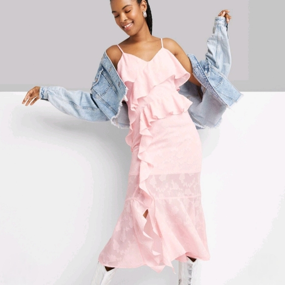wild fable Dresses & Skirts - Women's Ruffle Midi Dress - Wild Fable Pink XXS